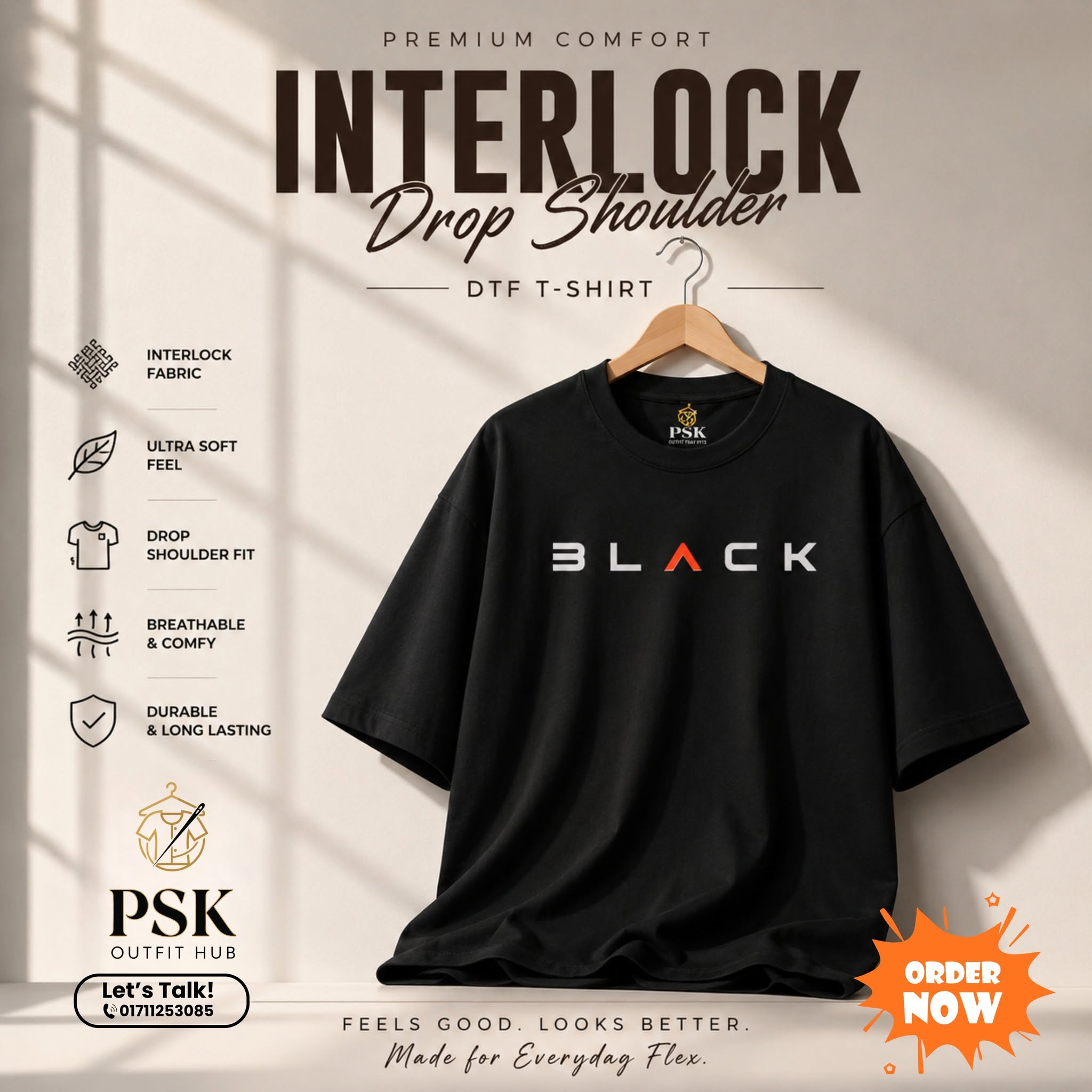 Drop Shoulder | Black